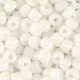 Glass seed beads 6/0 (4mm) White AB
